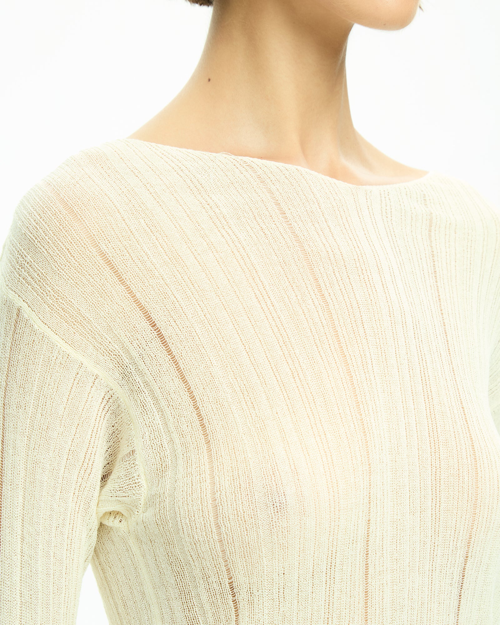 _MALLONI Maglia con scollo ampio GIALLO