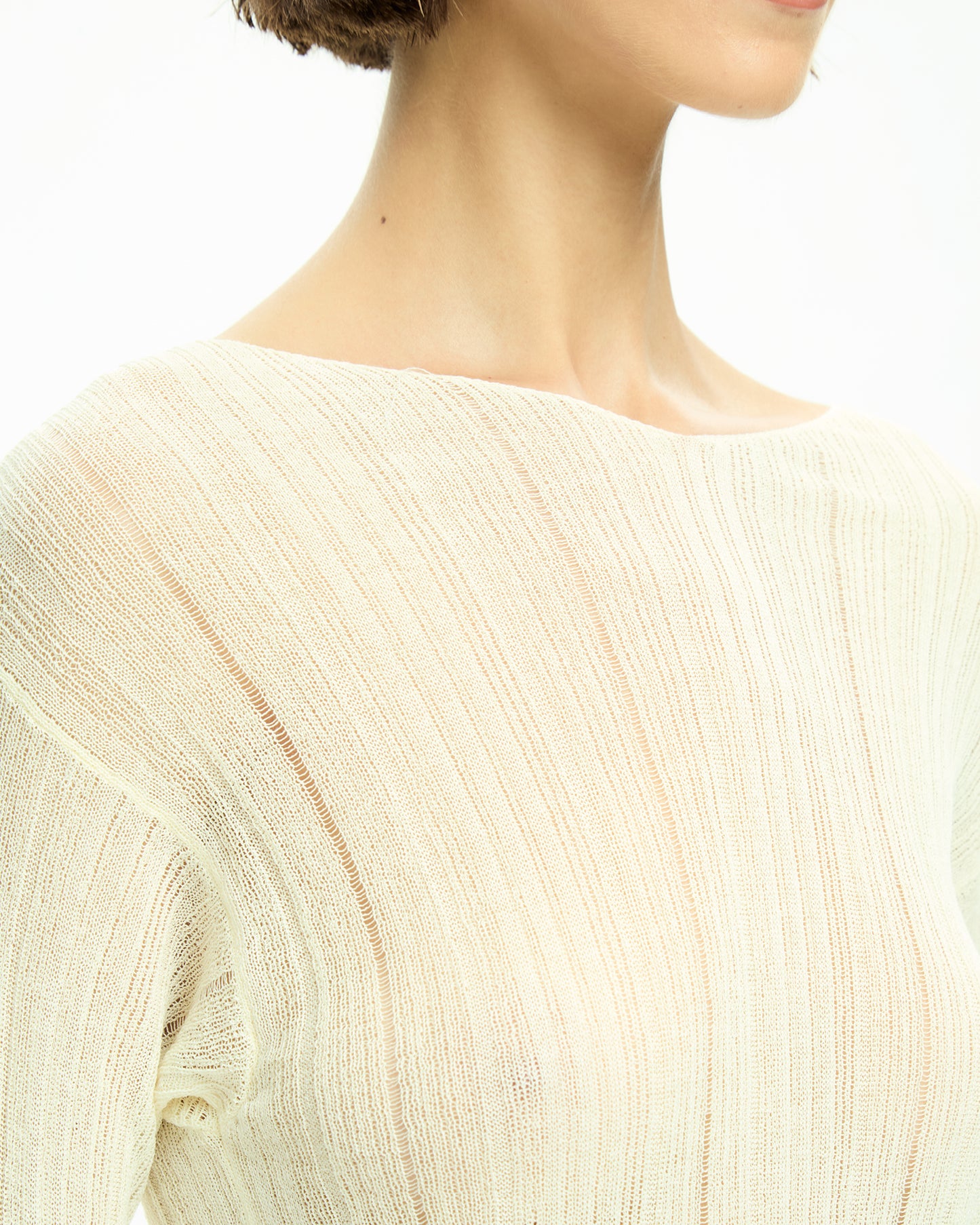 _MALLONI Maglia con scollo ampio GIALLO