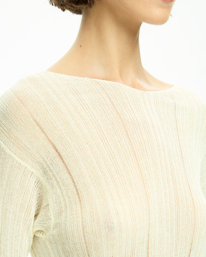 _MALLONI Maglia con scollo ampio GIALLO
