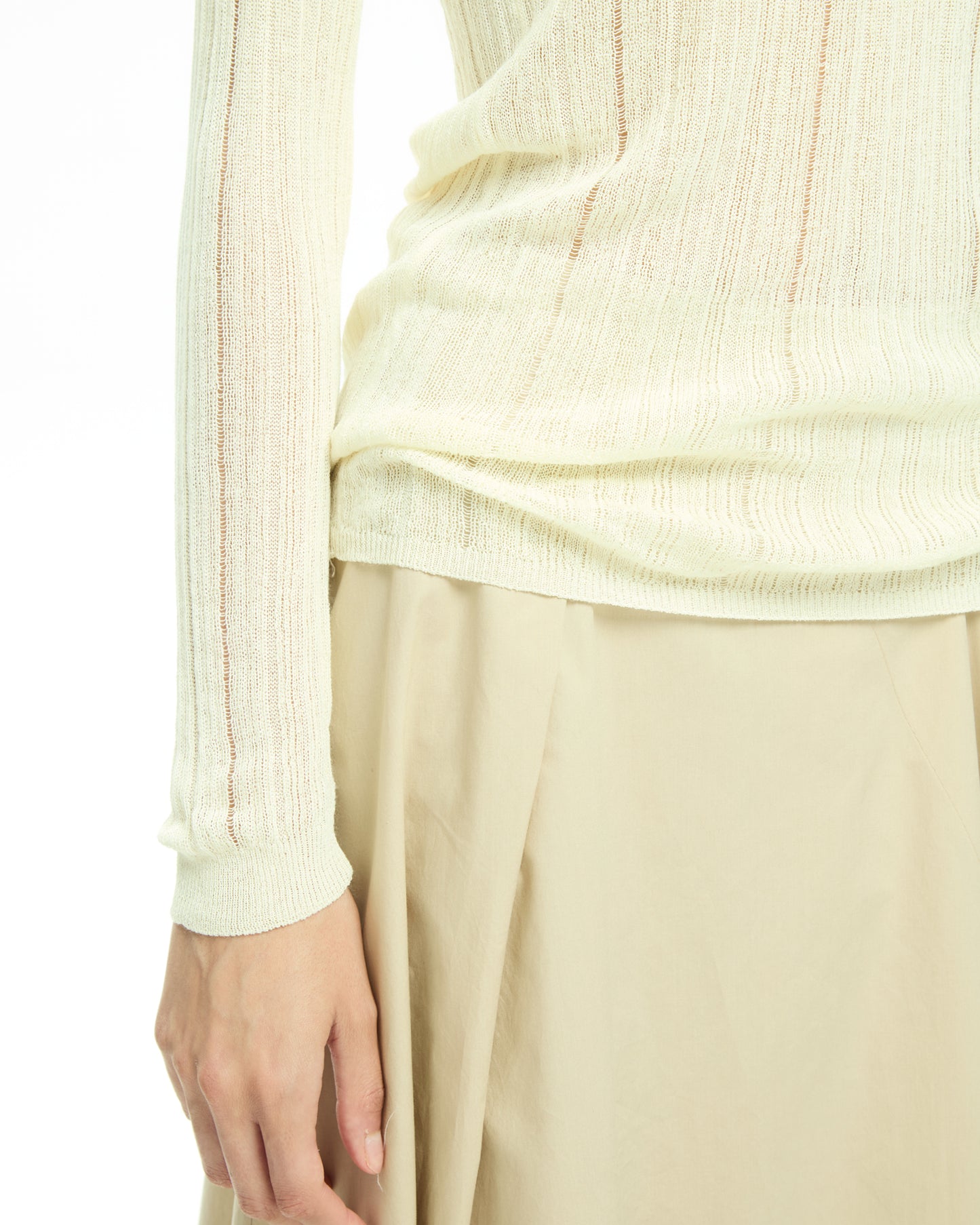 _MALLONI Maglia con scollo ampio GIALLO