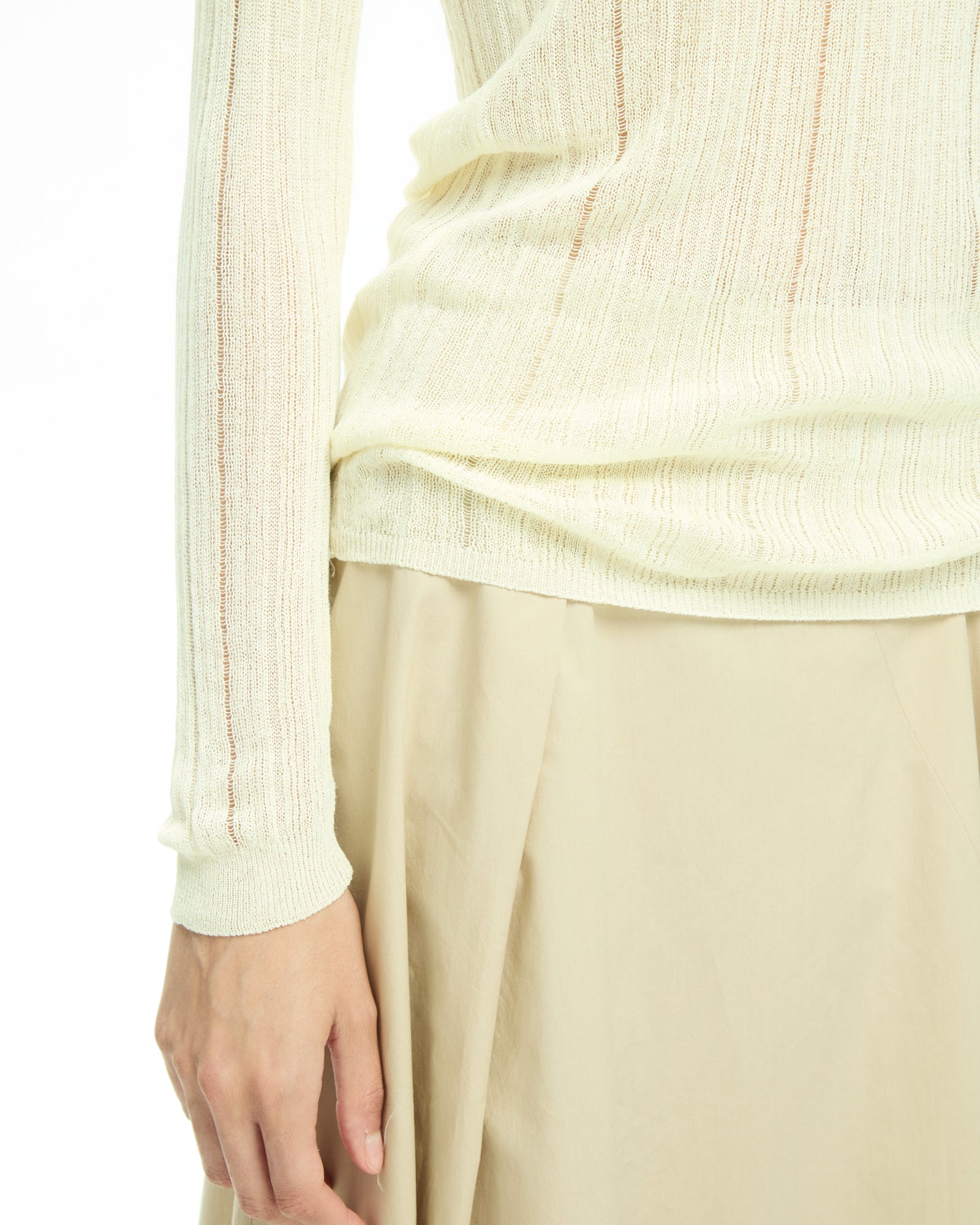 _MALLONI Maglia con scollo ampio GIALLO