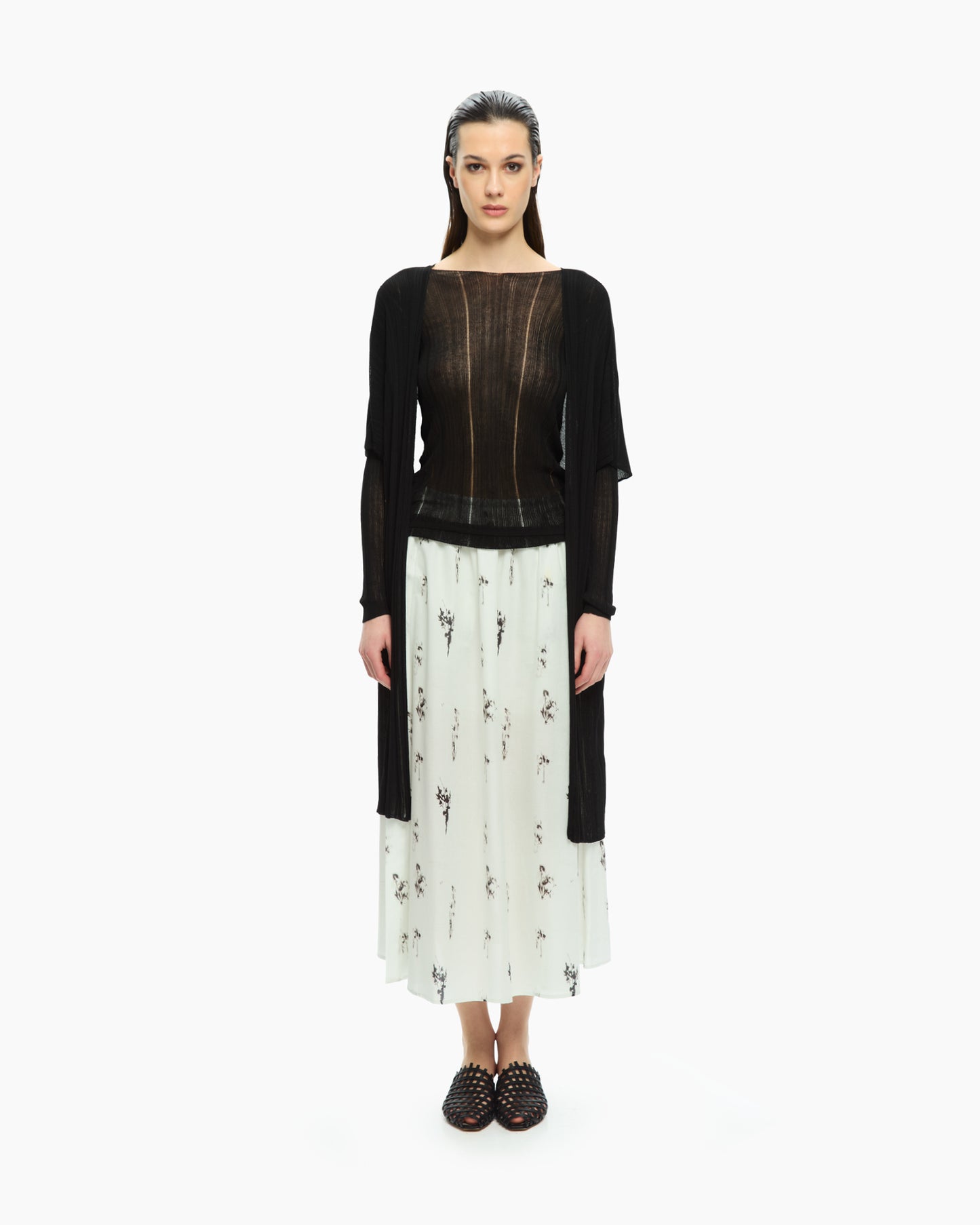 _MALLONI Cardigan lungo NERO