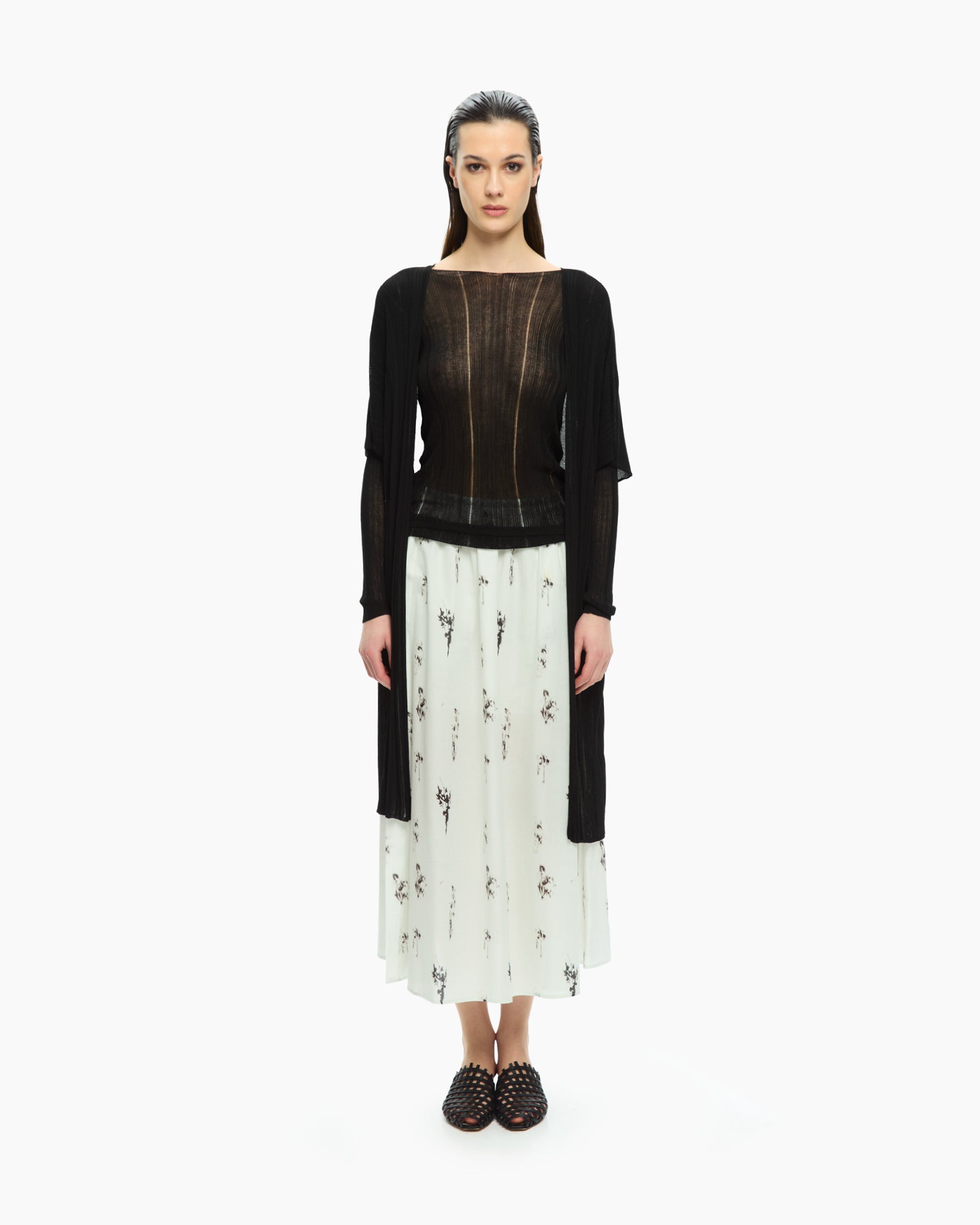 _MALLONI Cardigan lungo NERO