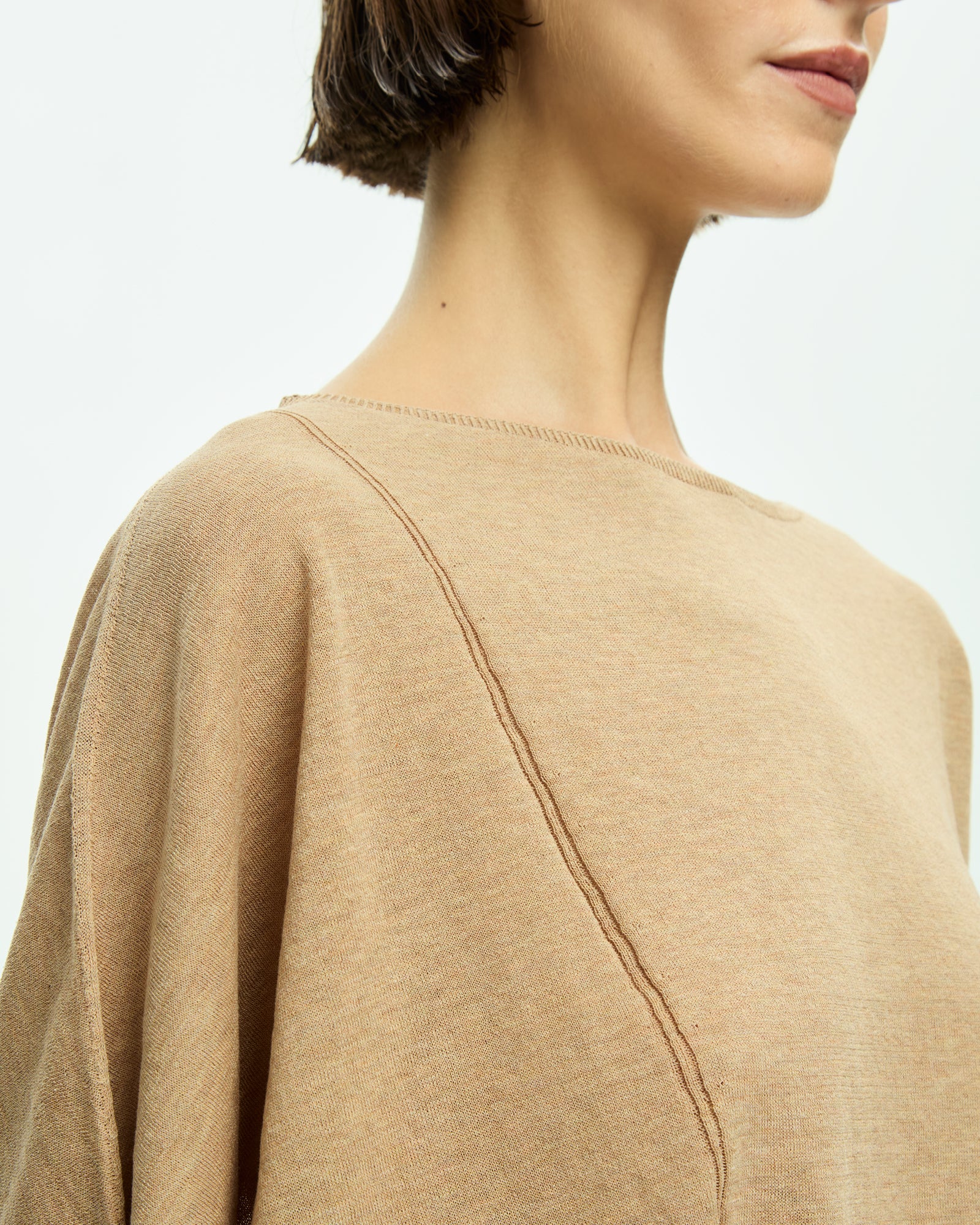 _MALLONI Top asimmetrico BEIGE