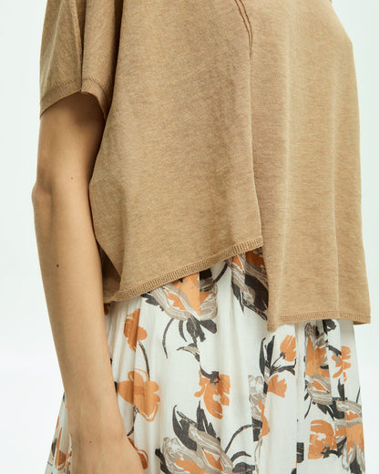 _MALLONI Top asimmetrico BEIGE