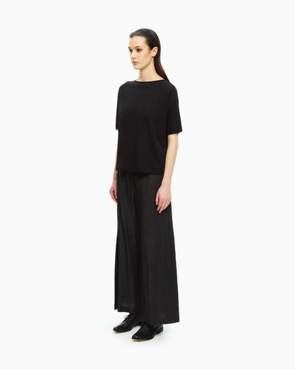 _MALLONI Top asimmetrico NERO