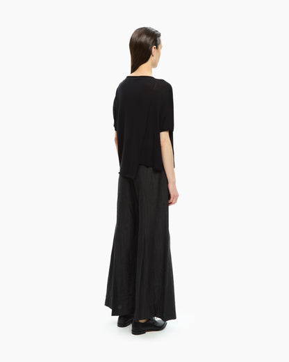 _MALLONI Top asimmetrico NERO