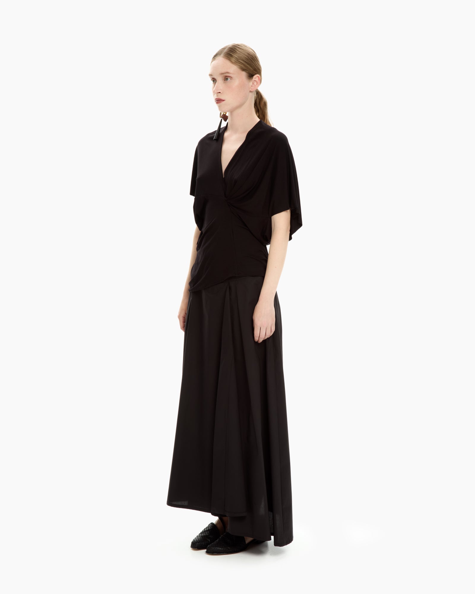_MALLONI Top con drappeggio NERO