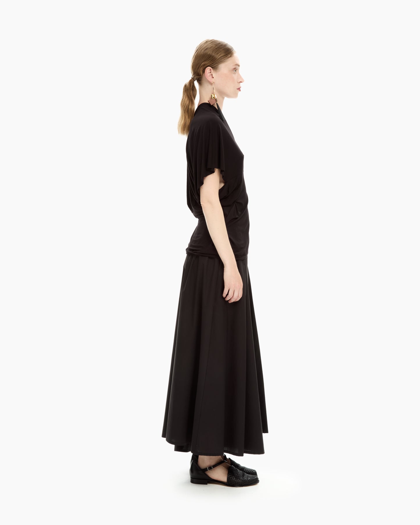_MALLONI Top con drappeggio NERO