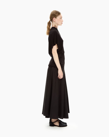 _MALLONI Top con drappeggio NERO