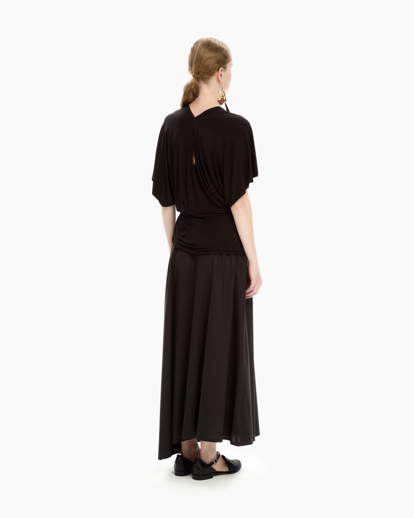 _MALLONI Top con drappeggio NERO