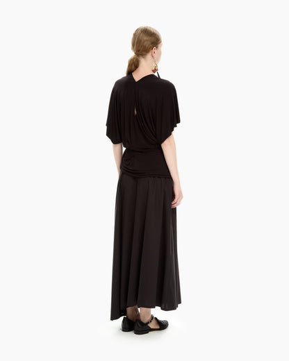 _MALLONI Top con drappeggio NERO