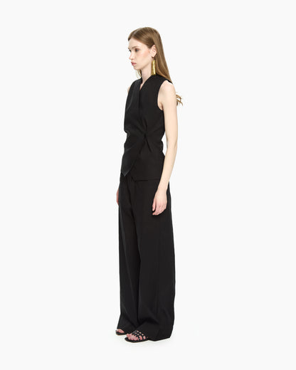 _MALLONI Gilet asimmetrico NERO