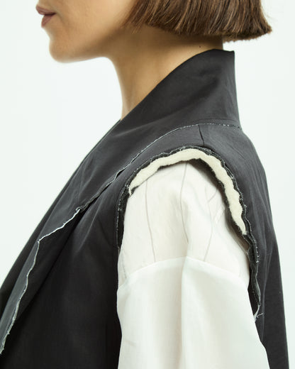 _MALLONI Gilet lungo NERO