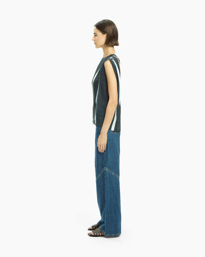 _MALLONI Top smanicato NERO