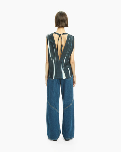 _MALLONI Top smanicato NERO