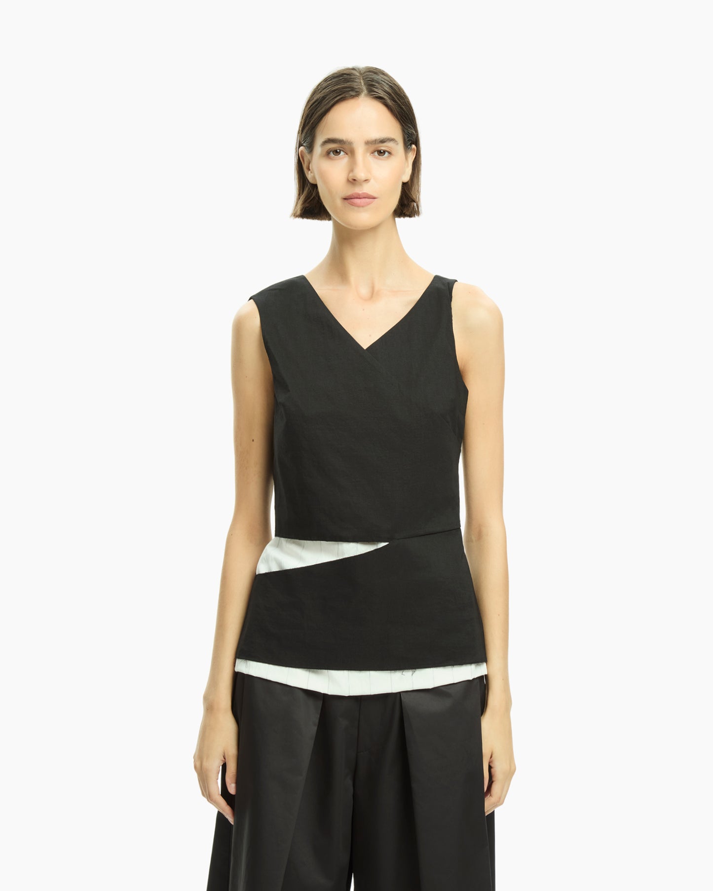 _MALLONI Top smanicato NERO