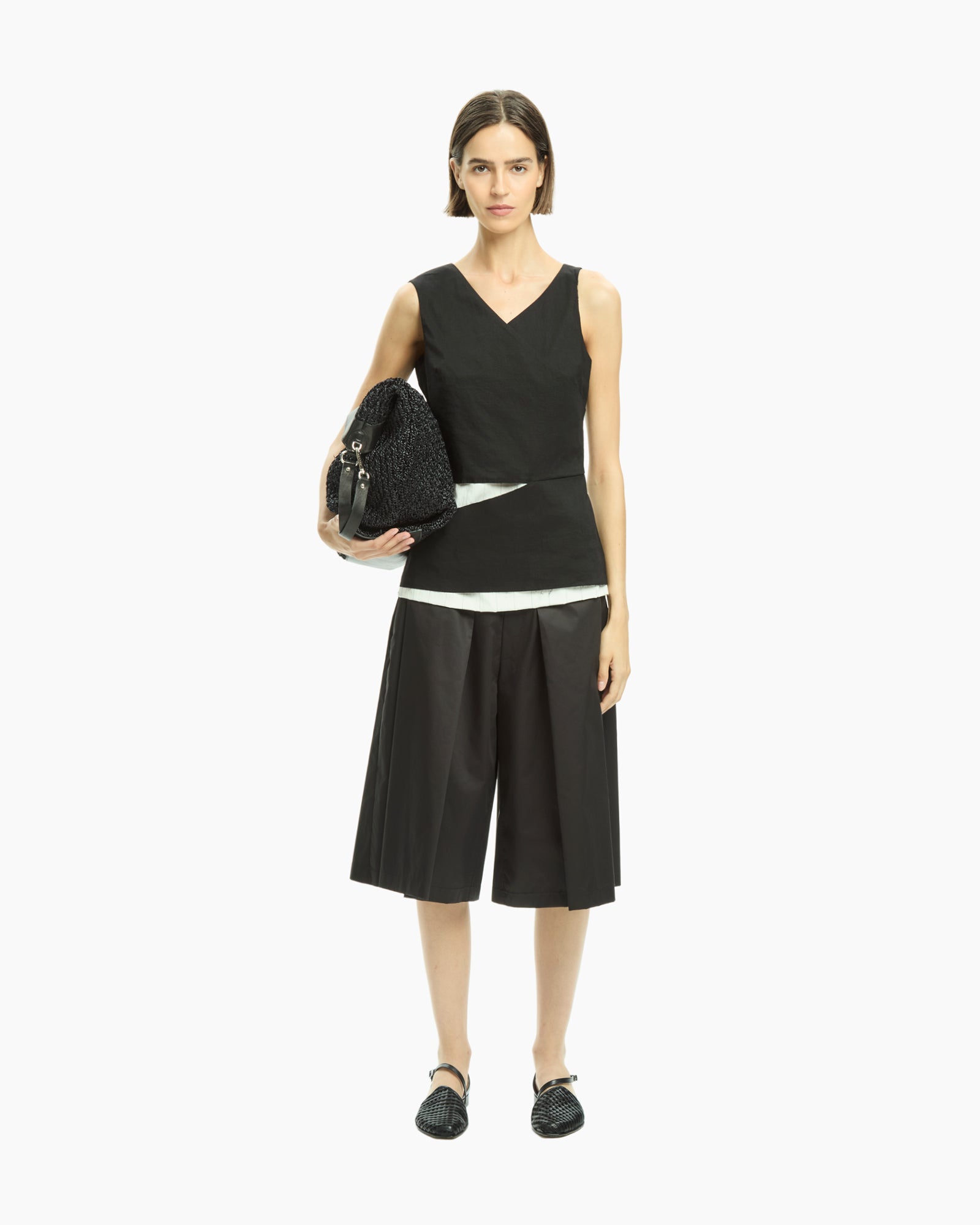 _MALLONI Top smanicato NERO