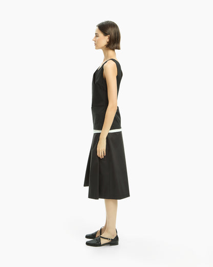_MALLONI Top smanicato NERO