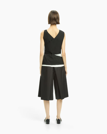 _MALLONI Top smanicato NERO