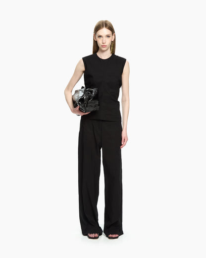 _MALLONI Top smanicato NERO