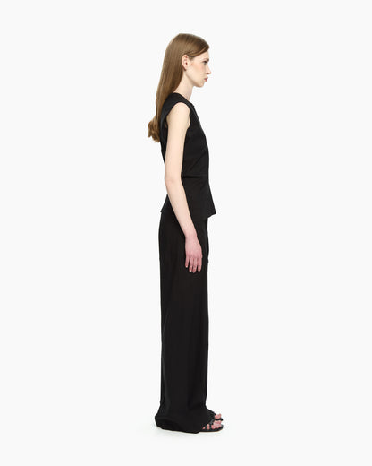 _MALLONI Top smanicato NERO