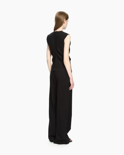 _MALLONI Top smanicato NERO