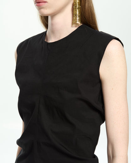 _MALLONI Top smanicato NERO