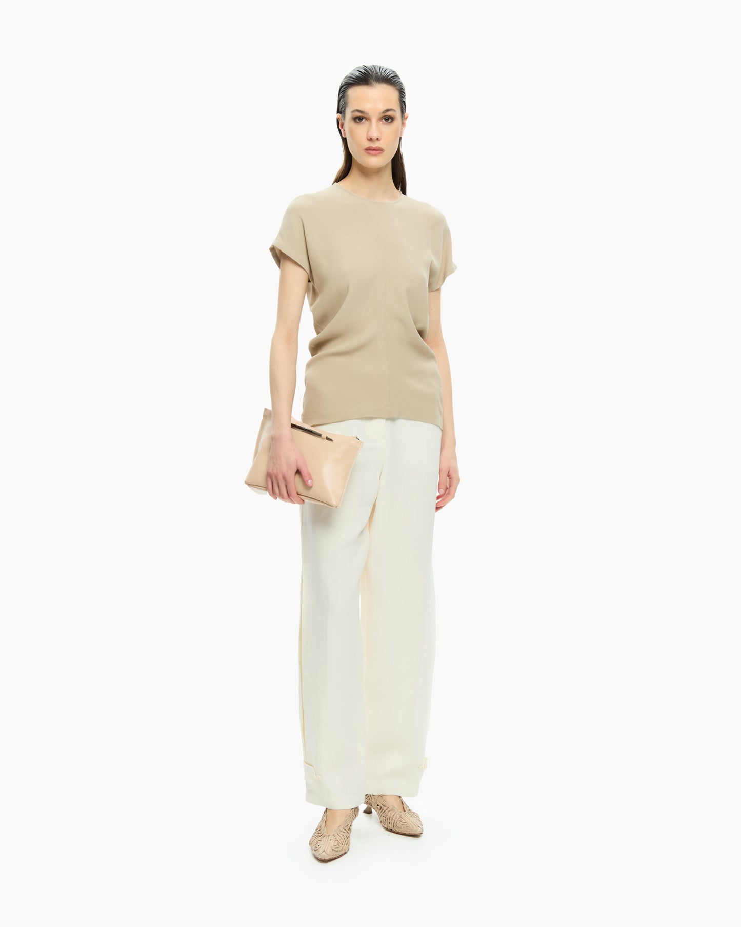 _MALLONI Top con maniche corte BEIGE