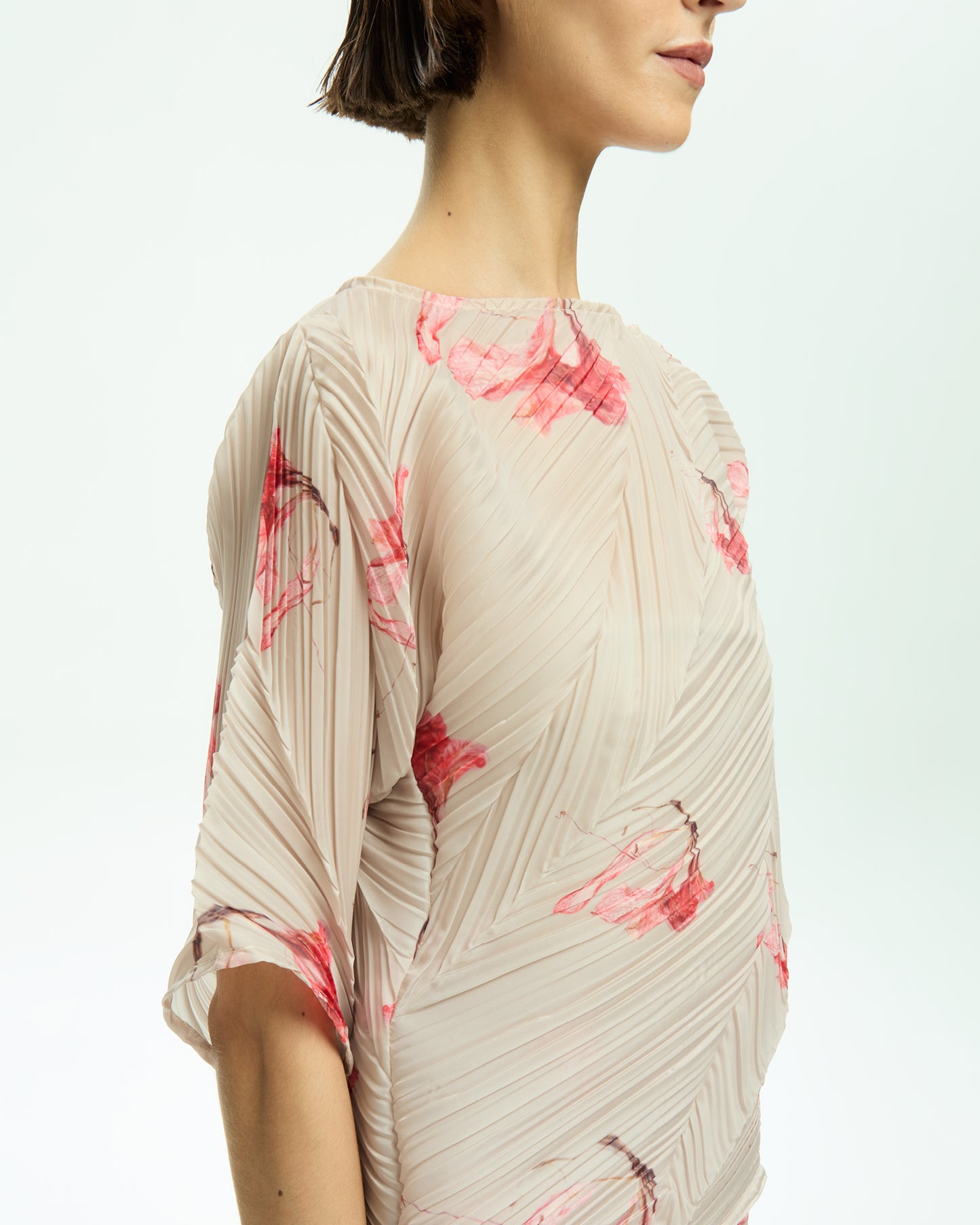 _MALLONI Top plissè ROSSO