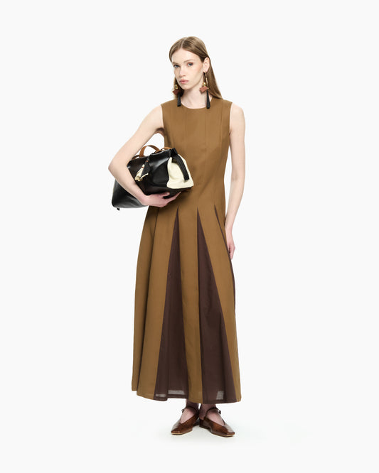_MALLONI Abito lungo senza maniche MARRONE