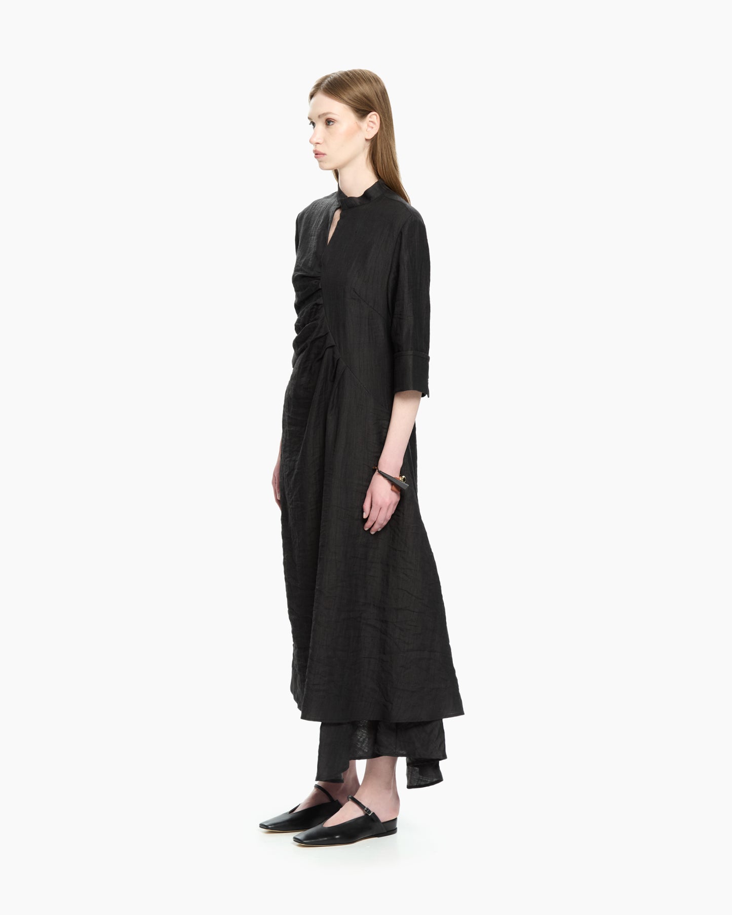 _MALLONI Abito drappeggiato  NERO