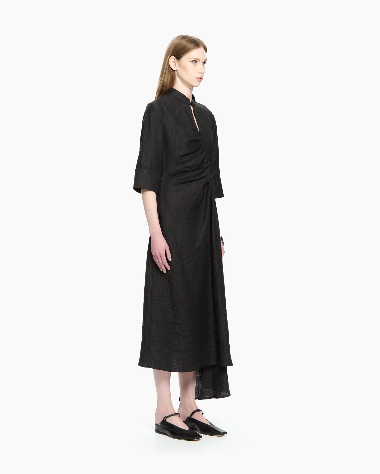 _MALLONI Abito drappeggiato  NERO