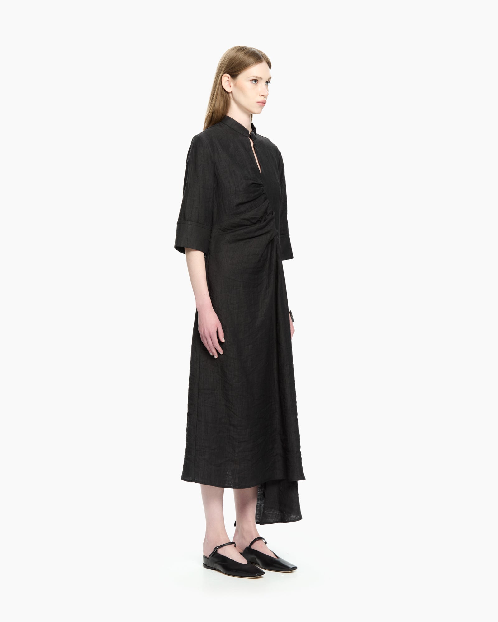 _MALLONI Abito drappeggiato  NERO