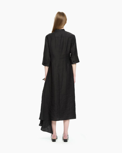 _MALLONI Abito drappeggiato  NERO
