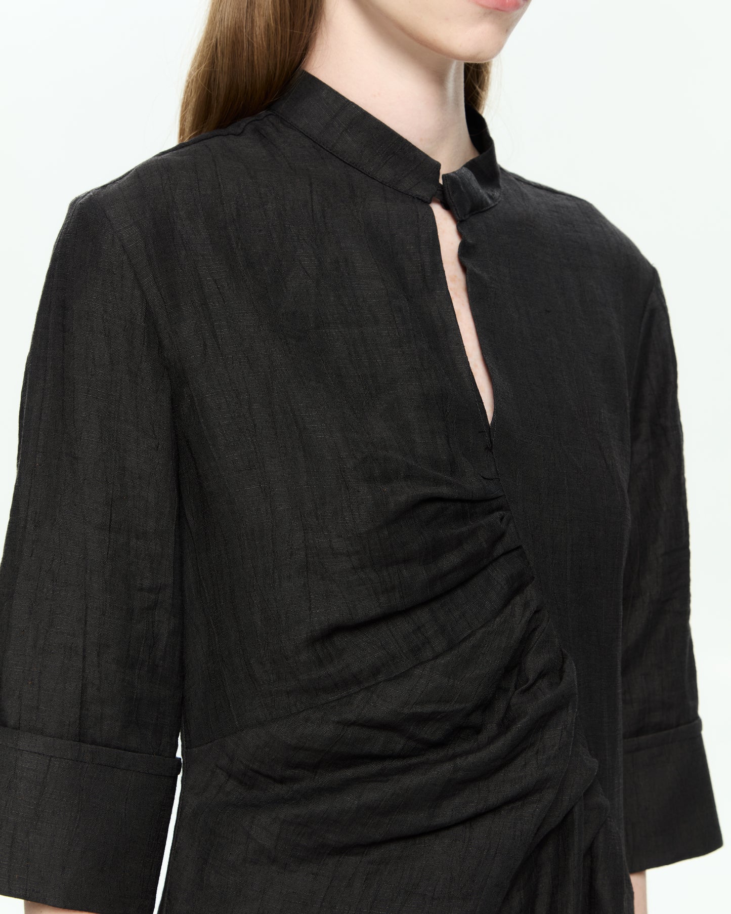 _MALLONI Abito drappeggiato  NERO