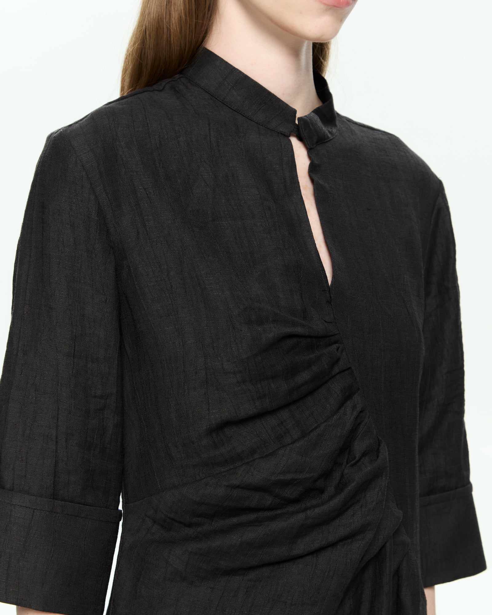 _MALLONI Abito drappeggiato  NERO