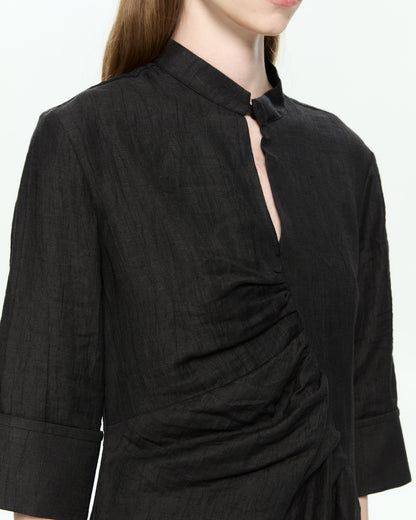 _MALLONI Abito drappeggiato  NERO