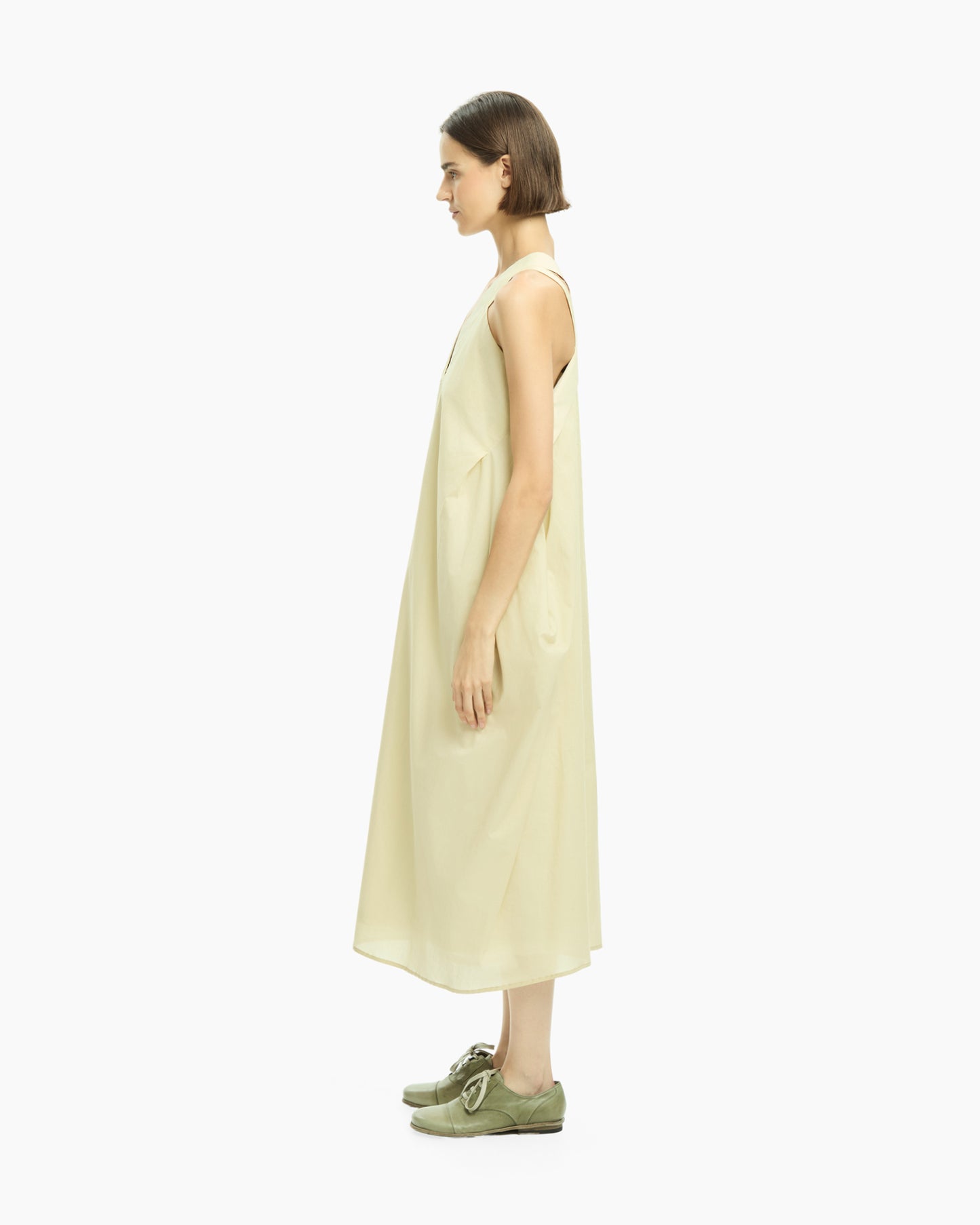 _MALLONI Abito lungo in tessuto fluido GIALLO