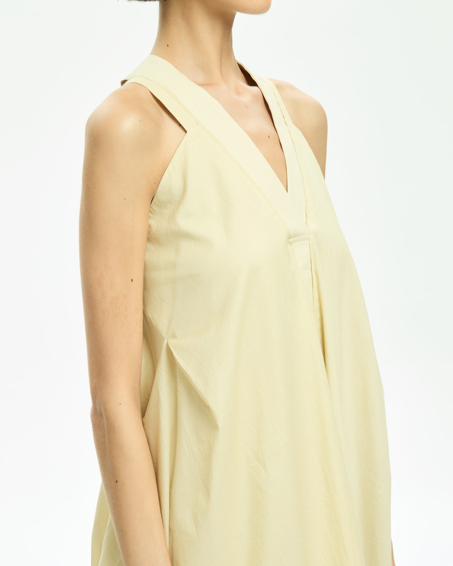 _MALLONI Abito lungo in tessuto fluido GIALLO