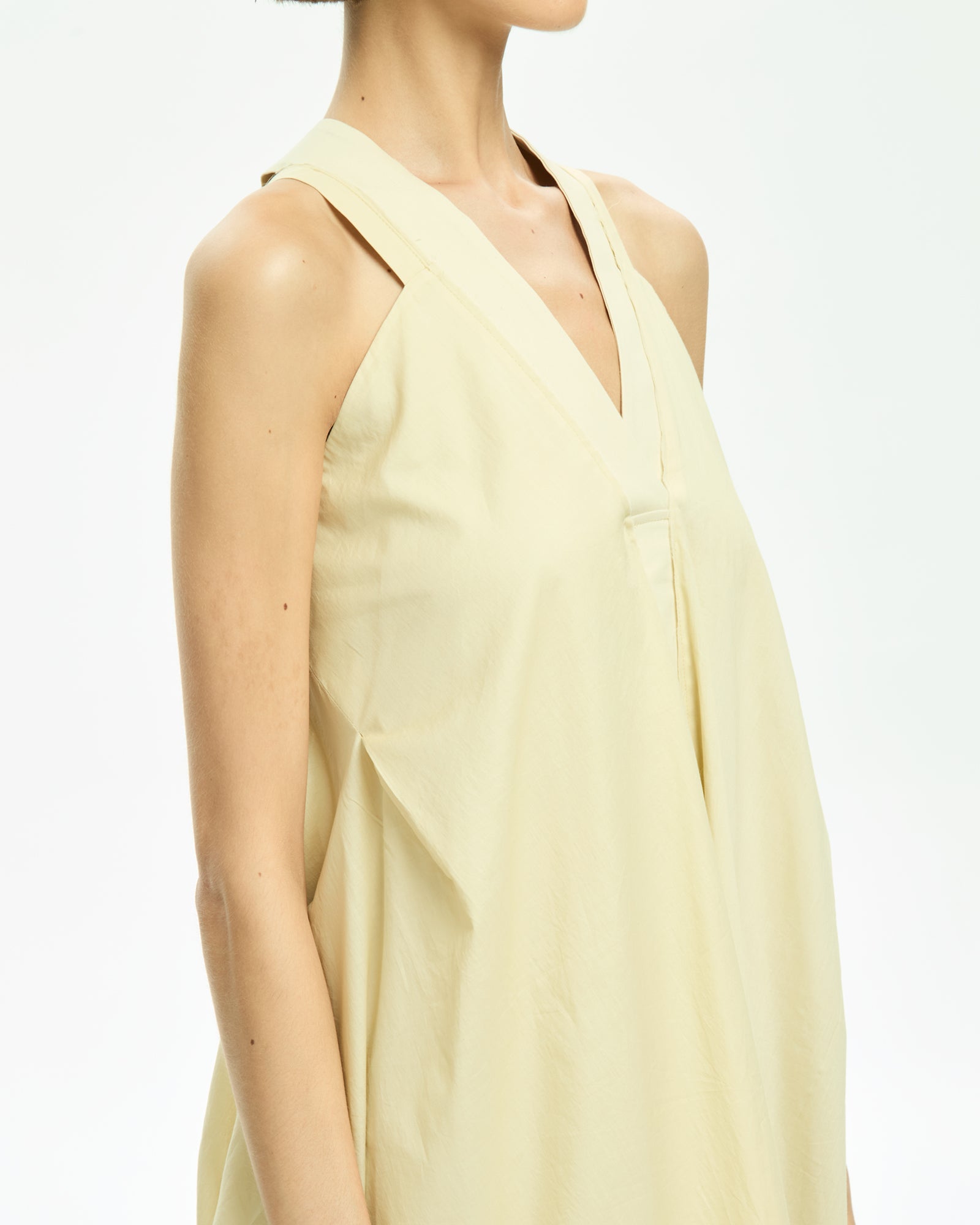 _MALLONI Abito lungo in tessuto fluido GIALLO