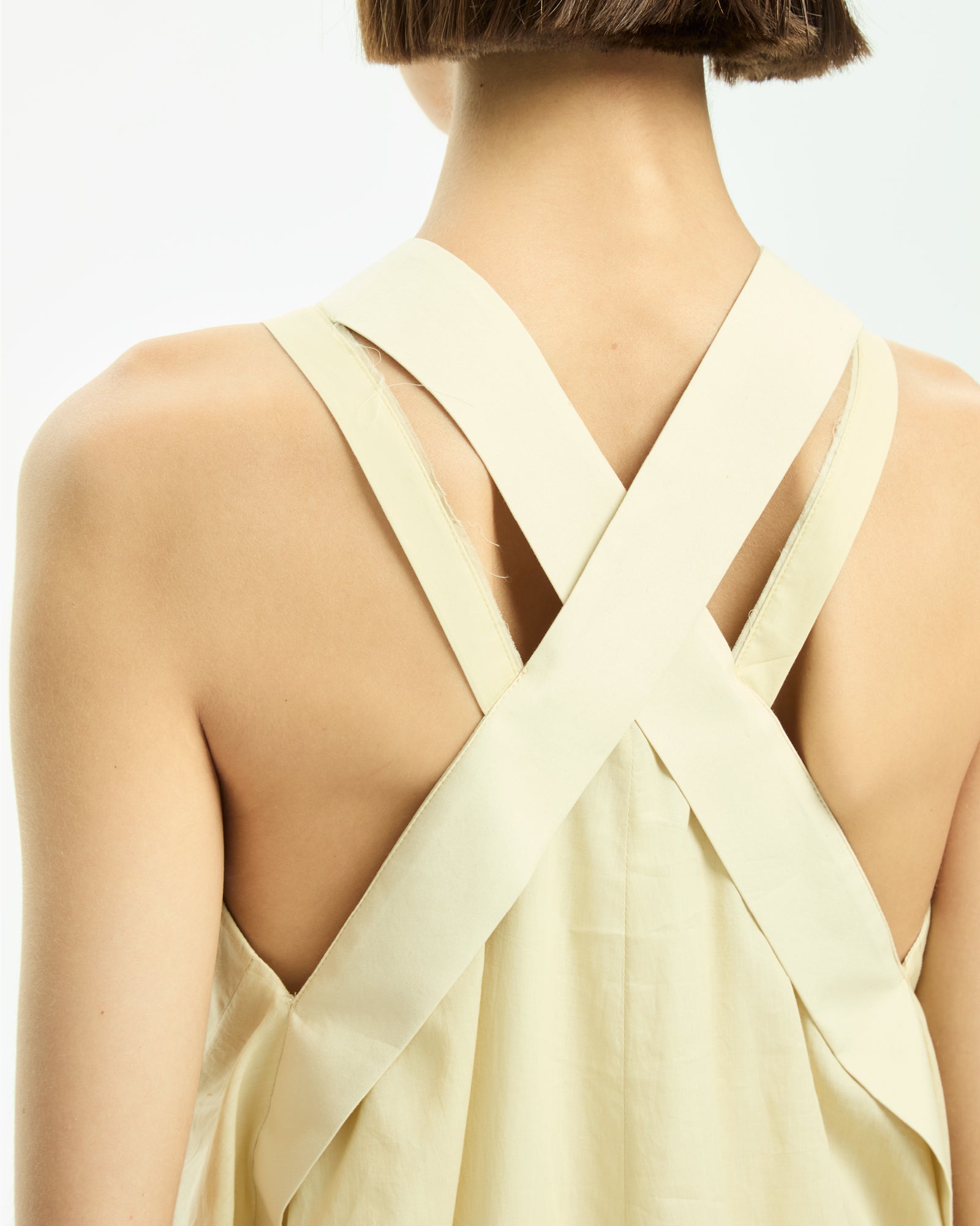 _MALLONI Abito lungo in tessuto fluido GIALLO