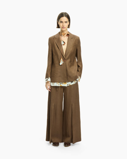 _MALLONI Blazer con fondo stampato MARRONE