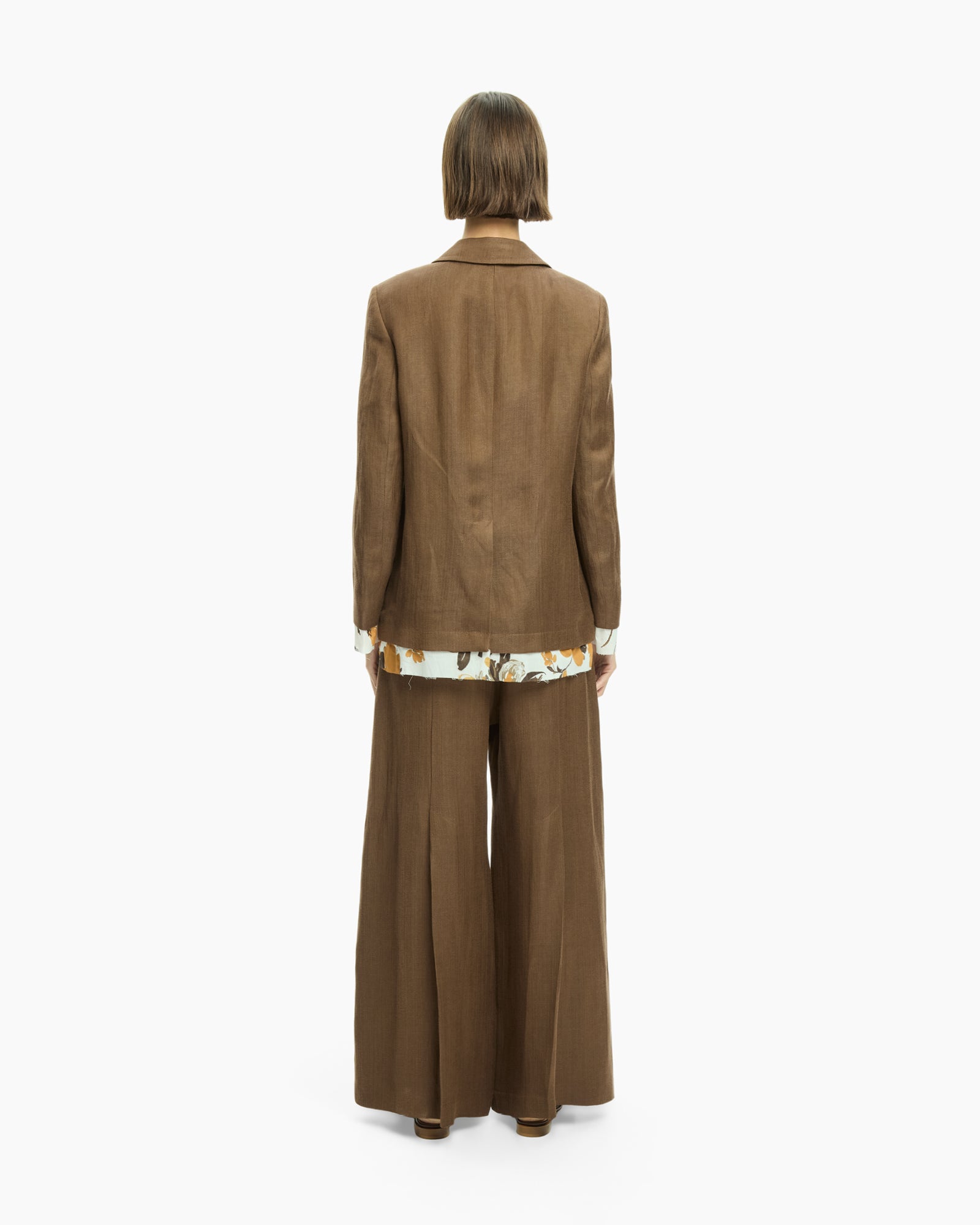 _MALLONI Blazer con fondo stampato MARRONE