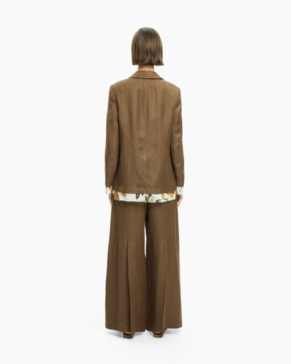 _MALLONI Blazer con fondo stampato MARRONE