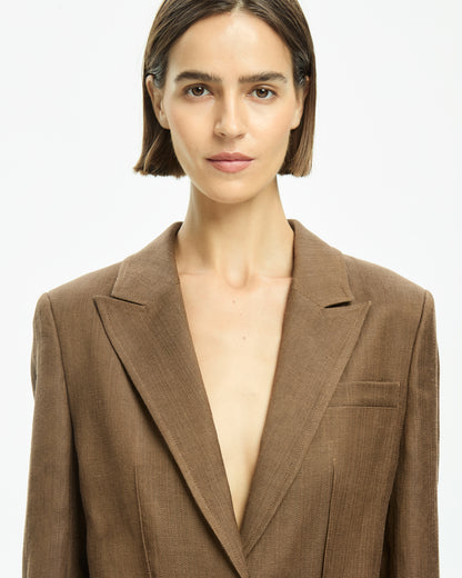 _MALLONI Blazer con fondo stampato MARRONE