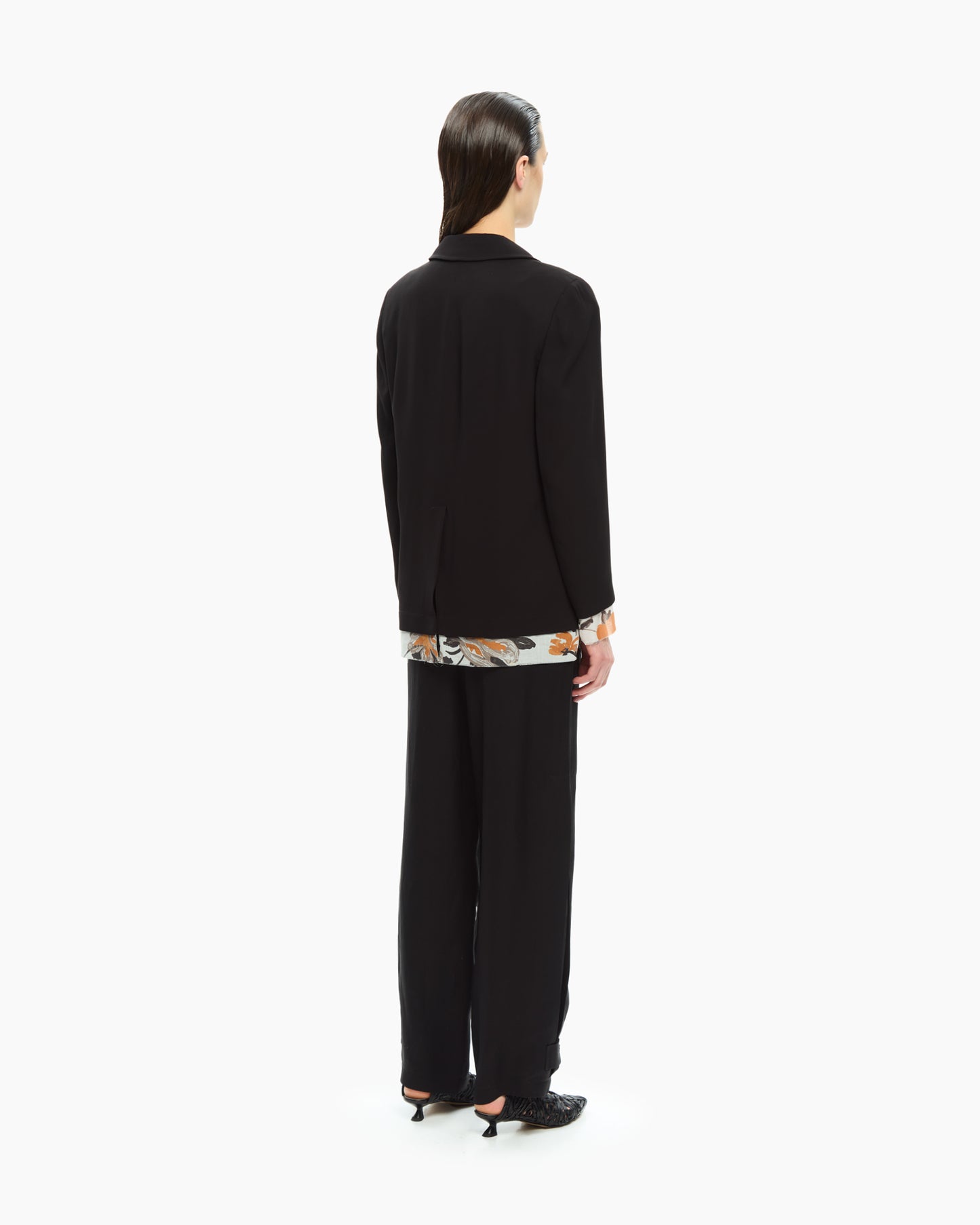 _MALLONI Blazer fluido con dettagli layered NERO