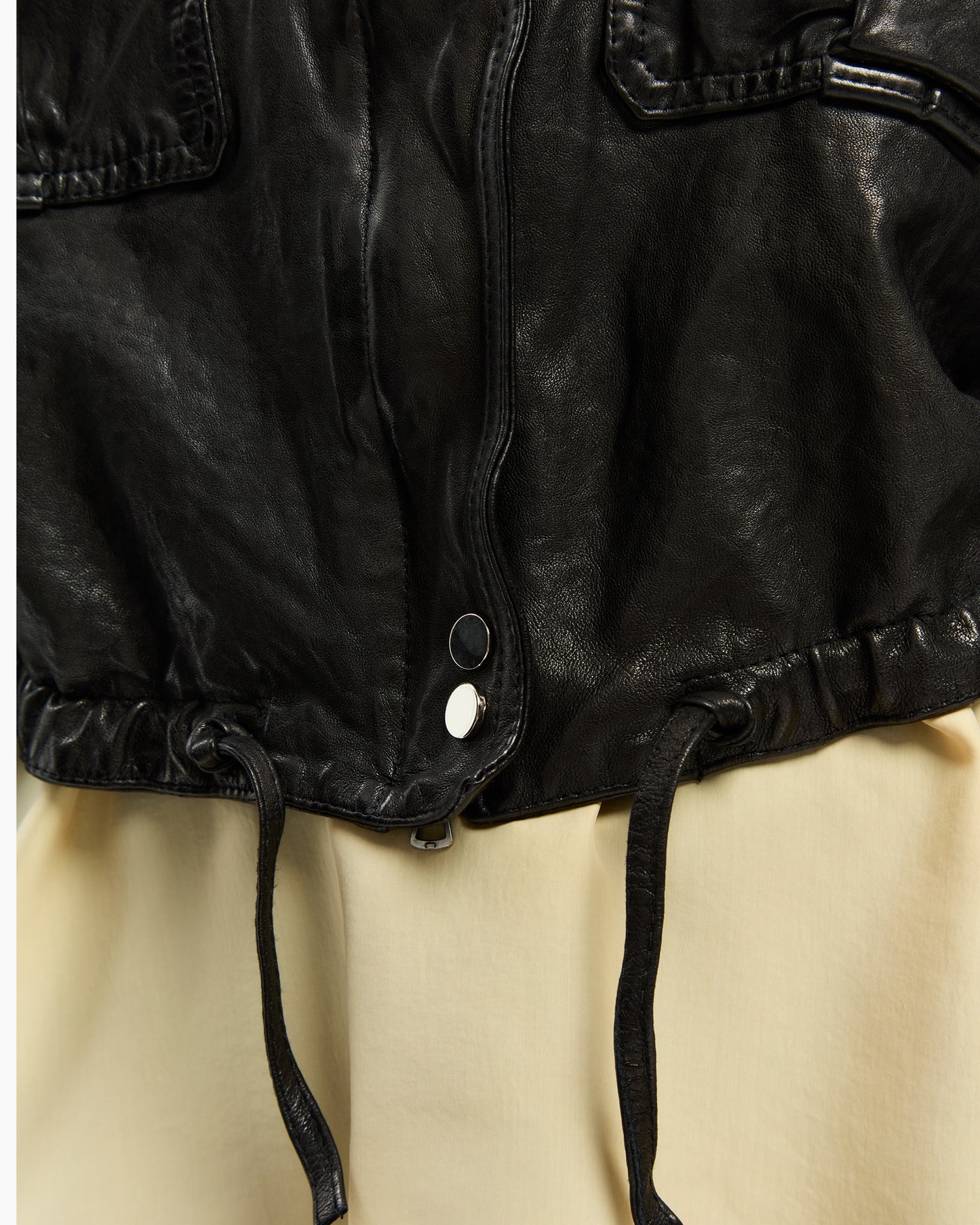 _MALLONI Giacca corta in pelle NERO