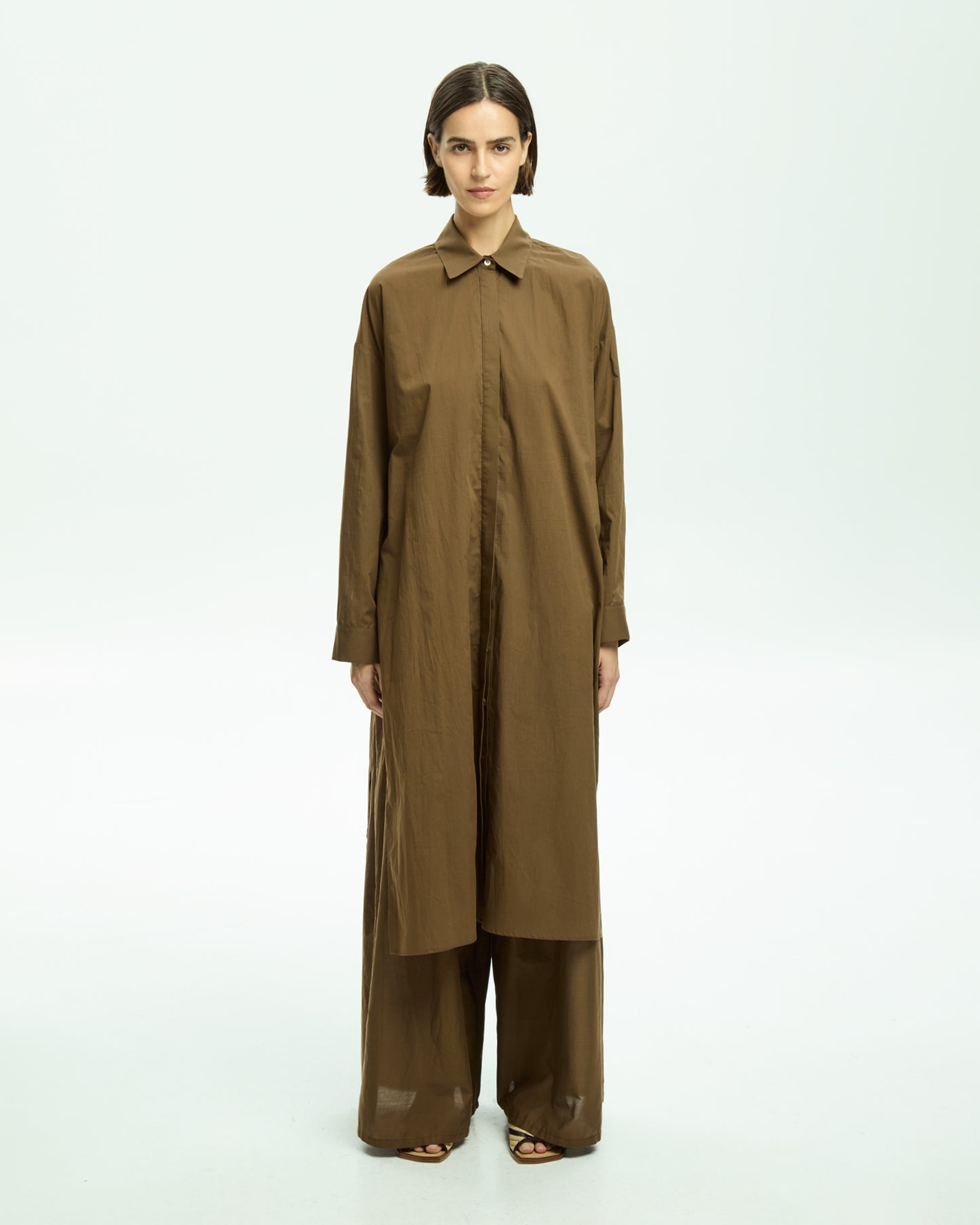 _MALLONI Camicia lunga MARRONE