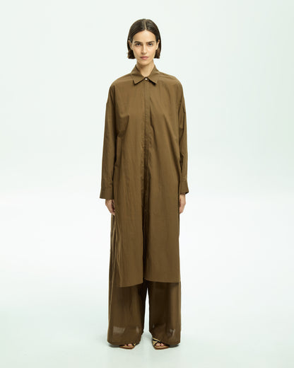 _MALLONI Camicia lunga MARRONE